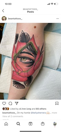 a picture of a tattoo with an eye on it