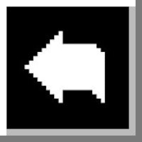 a black and white arrow pointing to the right