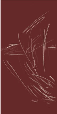 a drawing of a maroon background with white lines