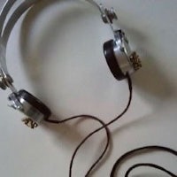 a pair of headphones with a cord attached to them