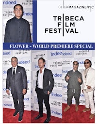 a group of men on a red carpet at the tribeca film festival