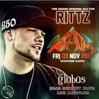 a flyer for the opening of ritzz at the globes