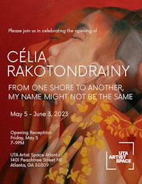 a poster for celia rakodinay's exhibition