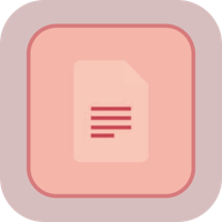 a document icon on a pink background