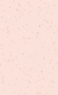 a pink background with gold confetti