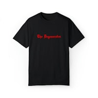 a black t - shirt with the words'the degenerates'on it