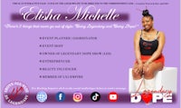 a flyer for elisha michelle