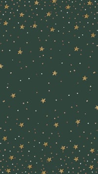 a green background with gold stars on it
