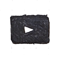 a black square with a white play button on it