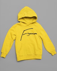 a yellow hoodie with the word figueres on it