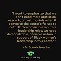 a quote from danielle moss saying that we don't need more statistics
