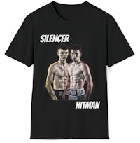 a black t - shirt with the words silencer hitman on it