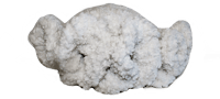 a white pile of cotton on a black background