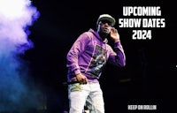 a man in a purple jacket with the words upcoming show dates 2024
