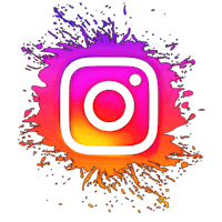 a colorful instagram logo on a black background