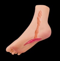 a doll's foot with a pink toe