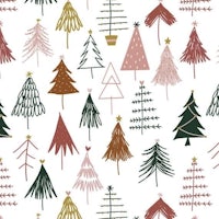 a seamless pattern of christmas trees on a white background