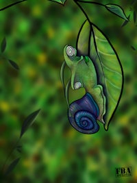 an image of a chameleon on a leaf