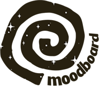 the logo for moodboard