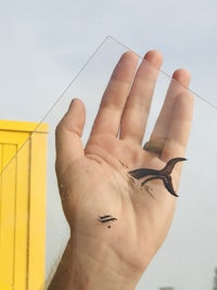 a man's hand with a small fish drawn on it