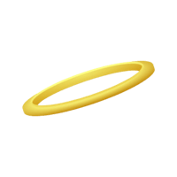 a gold ring on a black background