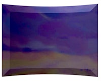 an abstract painting of a purple sky and clouds