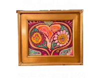 my heart is alive 16 x 20 framed acrylic canvas