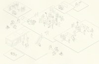 an isometric drawing of a group of people