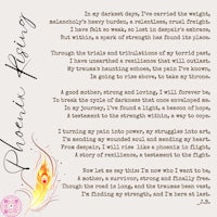 a poem with the words phoenix rising
