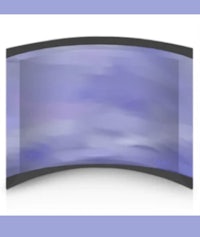 an image of a purple curved screen on a white background