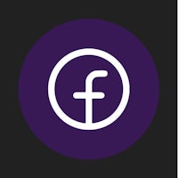 the f logo on a purple background