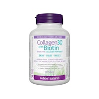 a bottle of collagen 30 with biotin