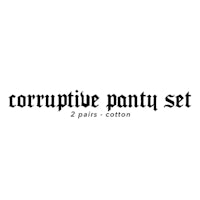 a black and white logo with the words'corrupt party set'