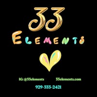the logo for 33 elements on a black background