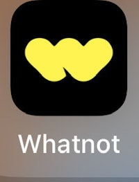 whatnot - a yellow heart with the words whatnot on it