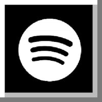 the spotify logo on a black background
