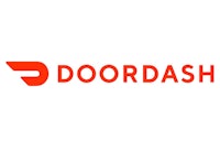 doordash logo on a white background