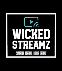 wicked streamz logo on a black background