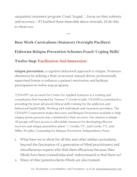 a sheet of paper with the words,'educational work prevention skills'