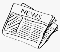 a newspaper with the word news on it, transparent png download