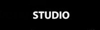 a black and white logo with the word studio on it