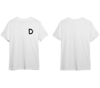a white t - shirt with the letter d on it