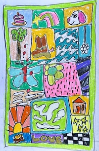 a drawing of a child's artwork