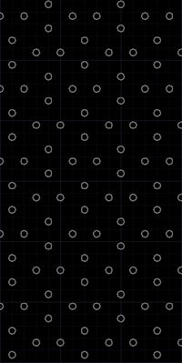 a black and white pattern of circles on a black background