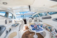 the interior of a boat