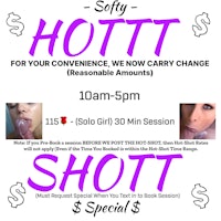 a flyer with the words'solly hottt for your convenience we carry change'