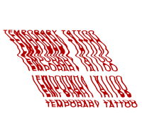 a black and red tattoo with the words'temporary tattoo'