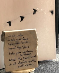 a piece of paper with a poem on it