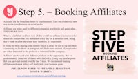 step 5 - booking affiliates