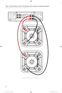 the wiring diagram for a pair of speakers